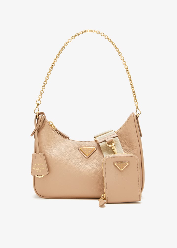 Prada Re-Edition 2005 leather mini bag for Women - Beige in KSA