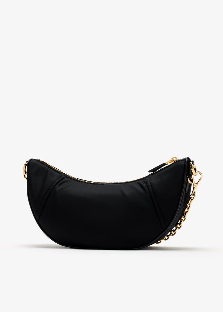 Prada Demi-lune Re-Nylon shoulder bag for Women - Black in