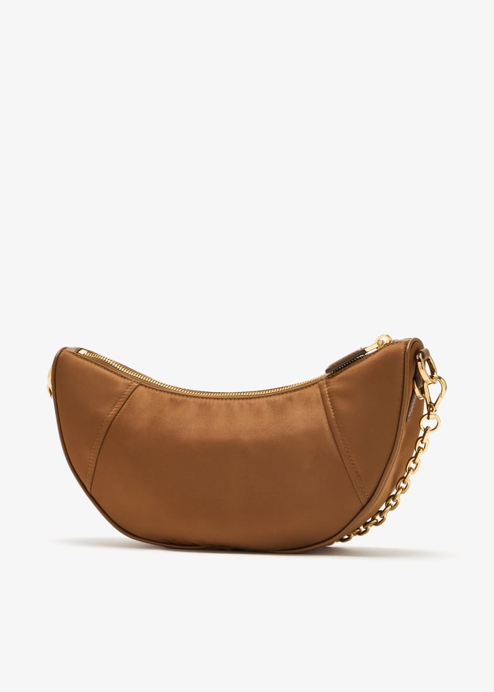 Prada Demi-lune Re-Nylon shoulder bag for Women - Brown in