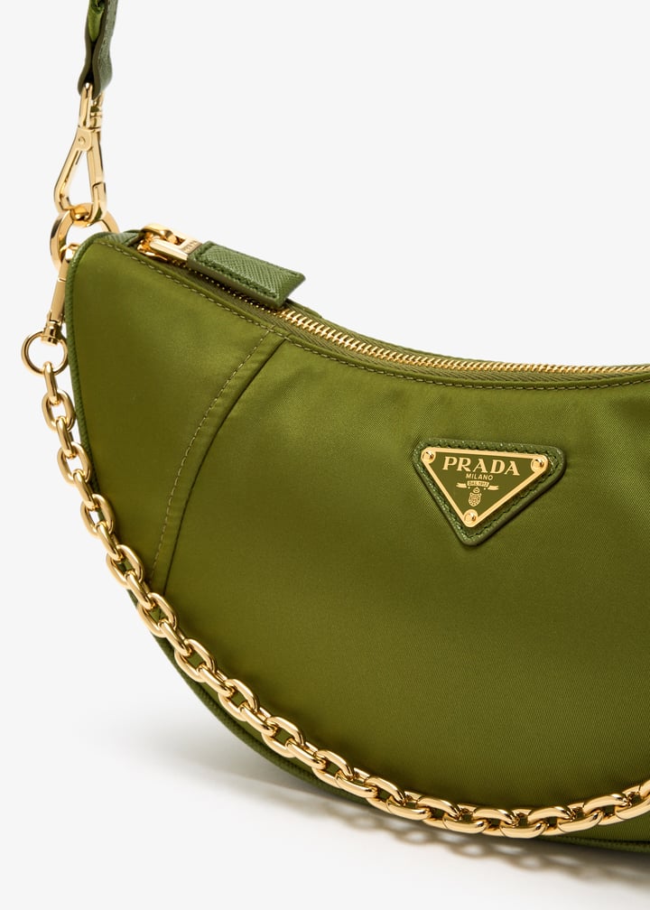 Prada Demi-lune Re-Nylon shoulder bag for Women - Green in