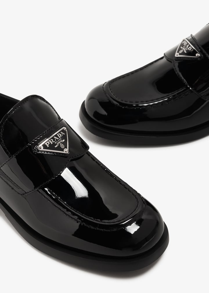 Prada Patent-leather loafers for Women - Black in UAE