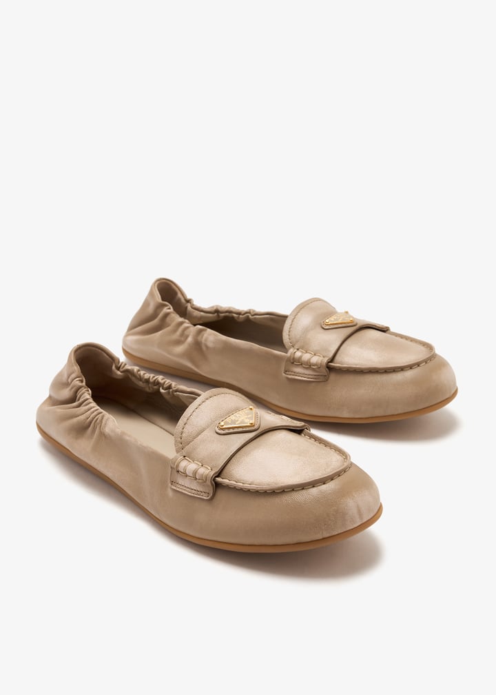 Prada Nappa leather loafers for Women - Beige in UAE | Level