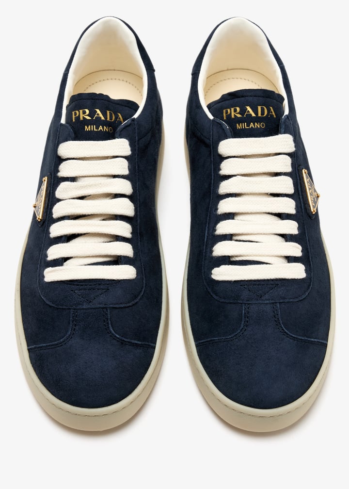 靴 Archive PRADA suede centerzip sneaker Prada // Sport Black Leather & Suede Lace Up Sneaker – VSP
