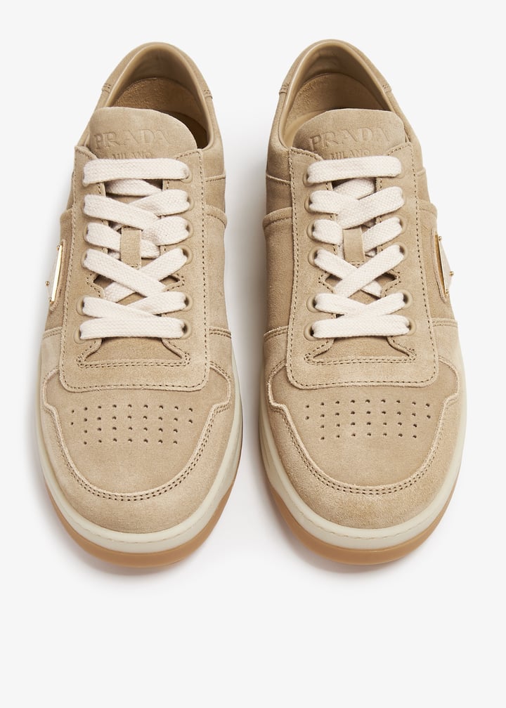 Prada Downtown suede sneakers for Women - Beige in UAE