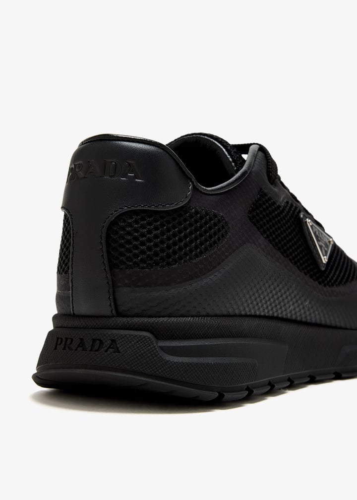 Prada Prax 2.0 fabric and mesh sneakers for Women - Black in