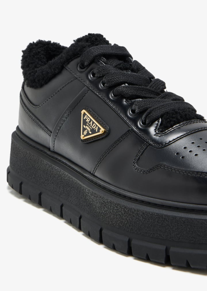 Prada Leather sneakers for Women - Black in UAE | Level Shoes