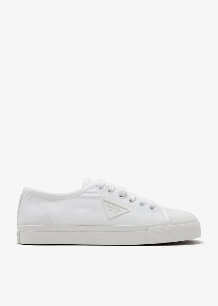 【関税込み】prada COTTON SNEAKERS Prada Cotton gabardine sneakers for Women - White in UAE