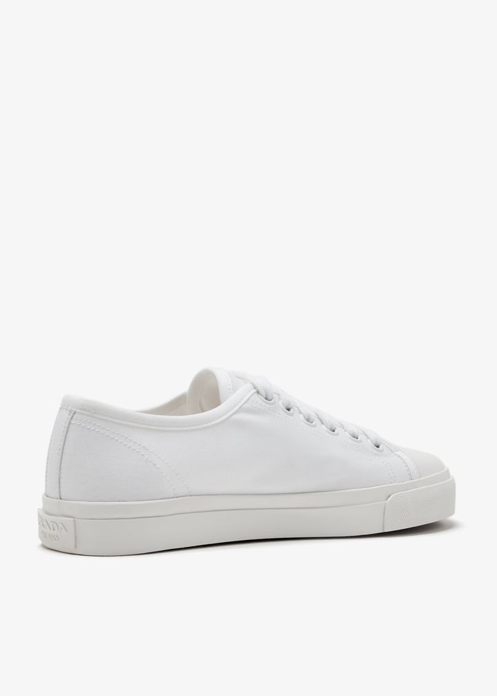 【関税込み】prada COTTON SNEAKERS Prada Cotton gabardine sneakers for Women - White in UAE