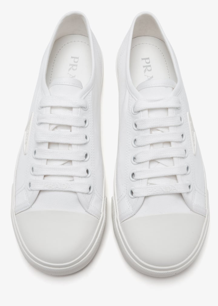 【関税込み】prada COTTON SNEAKERS Prada Cotton gabardine sneakers for Women - White in UAE