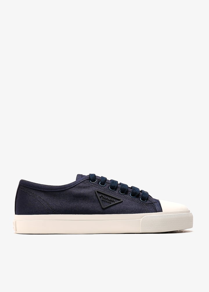 Prada Cotton gabardine sneakers for Women - Navy in KSA | Level Shoes