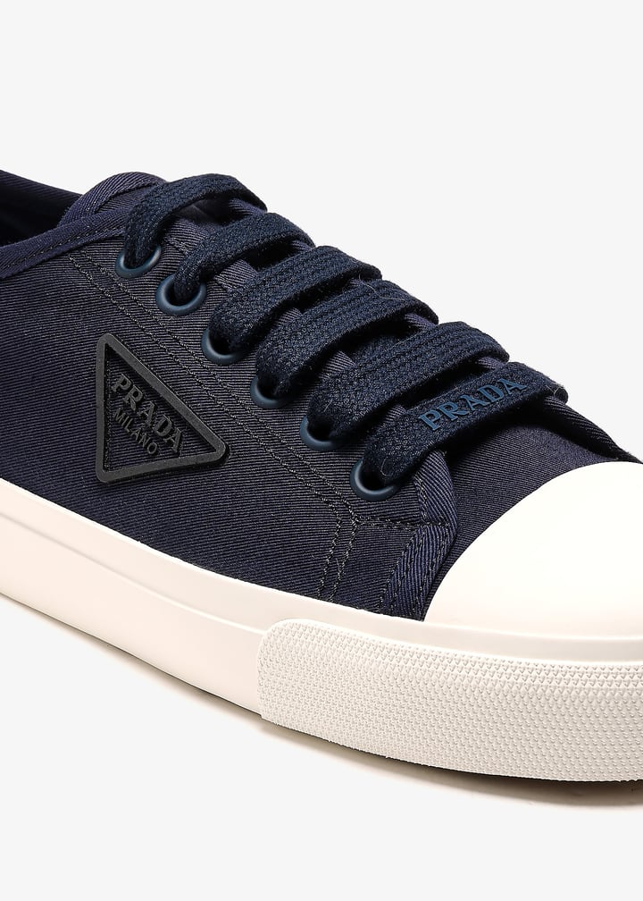 Prada Cotton gabardine sneakers for Women - Navy in UAE