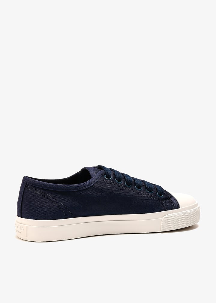 Prada Cotton gabardine sneakers for Women - Navy in KSA | Level Shoes