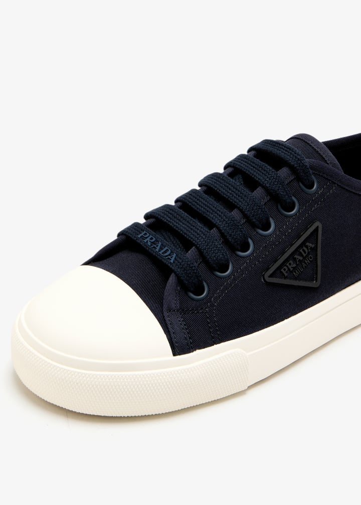 Prada Cotton gabardine sneakers for Women - Grey in UAE