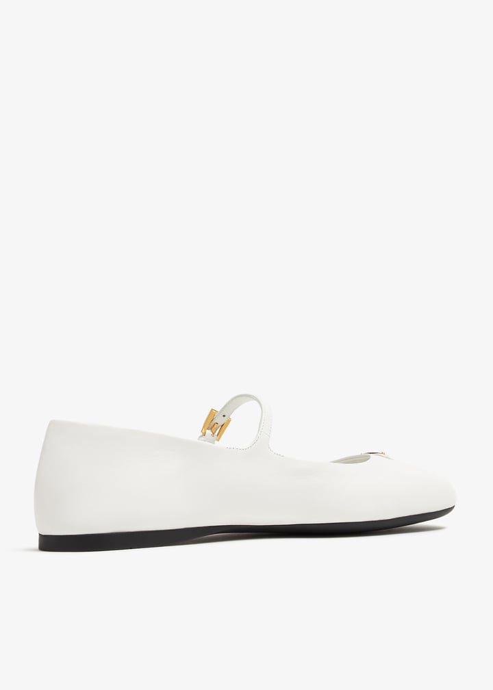 バレエシューズ PRADA WHITE NAPPA LEATHER BALLERINAS PRADA Nappa leather Ballerinas WHITE | Base Blu