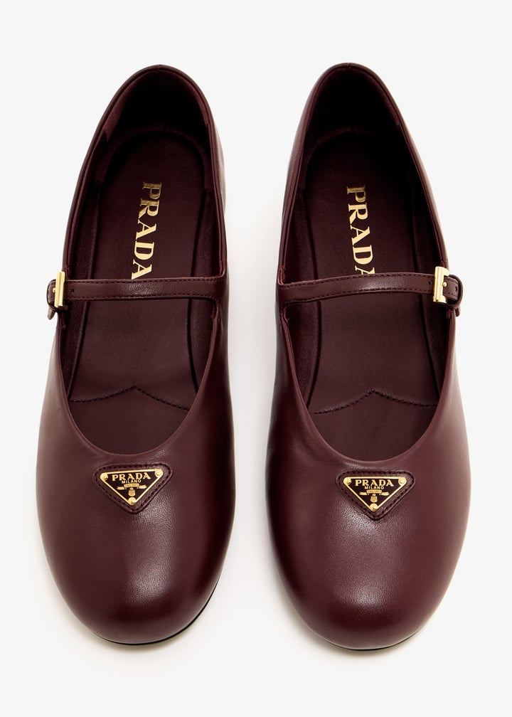 バレエシューズ PRADA CHOCOLATE NAPPA LEATHER BALLERINAS Prada Nappa Leather Ballerinas | Saks Fifth Avenue