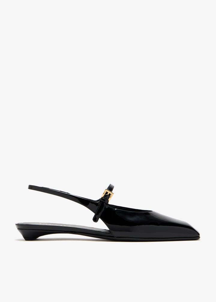 Prada Patent leather slingback ballerinas for Women - Black