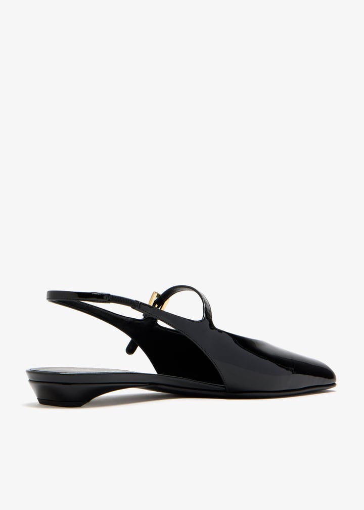 Prada Patent leather slingback ballerinas for Women - Black