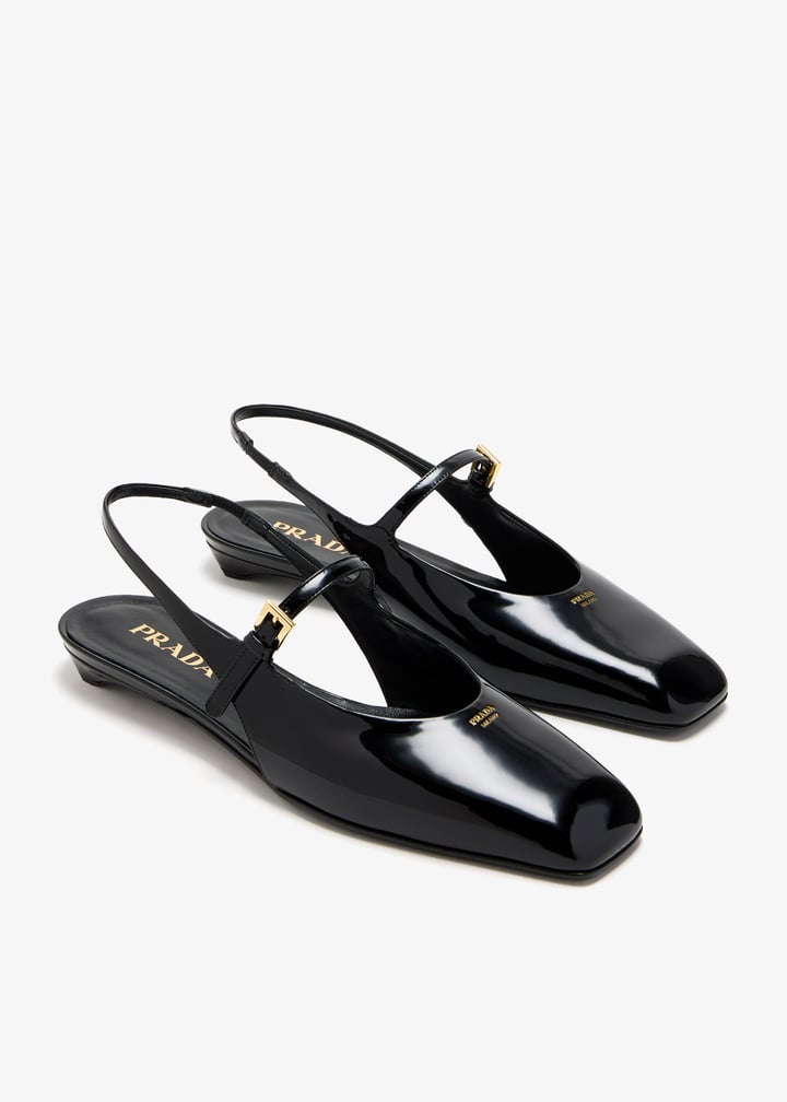 シューズ・サンダルその他 Prada Black patent leather slingback ballerina Prada Black patent leather slingback ballerina | TheDoubleF