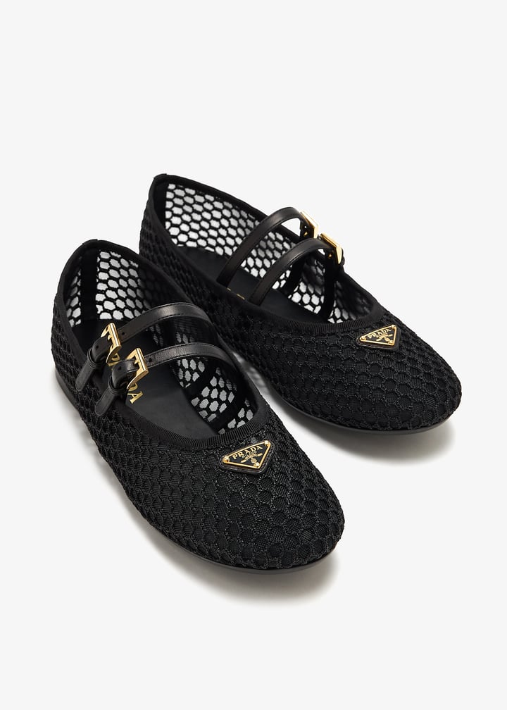 フラットシューズ PRADA SS25 Black mesh ballerinas (1F111OF050YZU F0002) 28215825_57669408_600.jpg