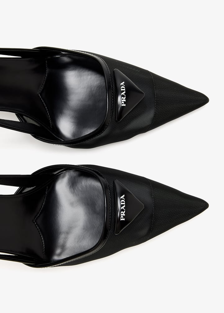 Prada Mesh fabric slingback pumps for Women - Black in UAE