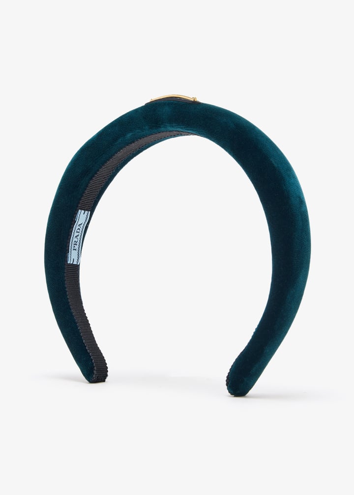 【関税込み】prada VELVET HEADBAND Prada - Black Velvet Logo Headband | Mitchell Stores