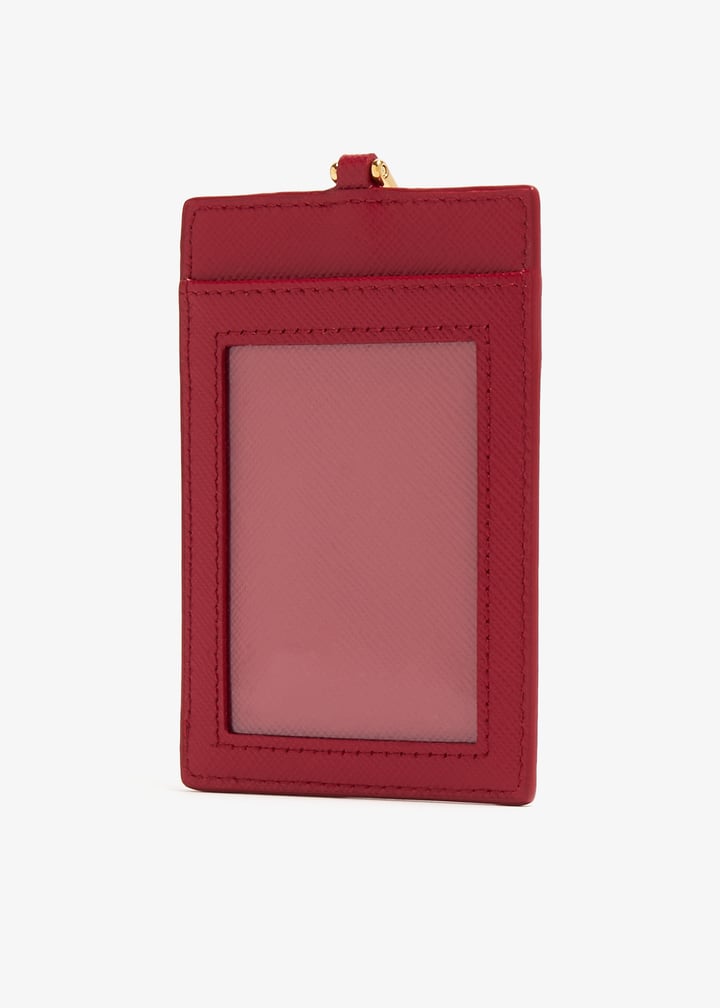 Prada Saffiano leather badge holder for Women Red in UAE Level