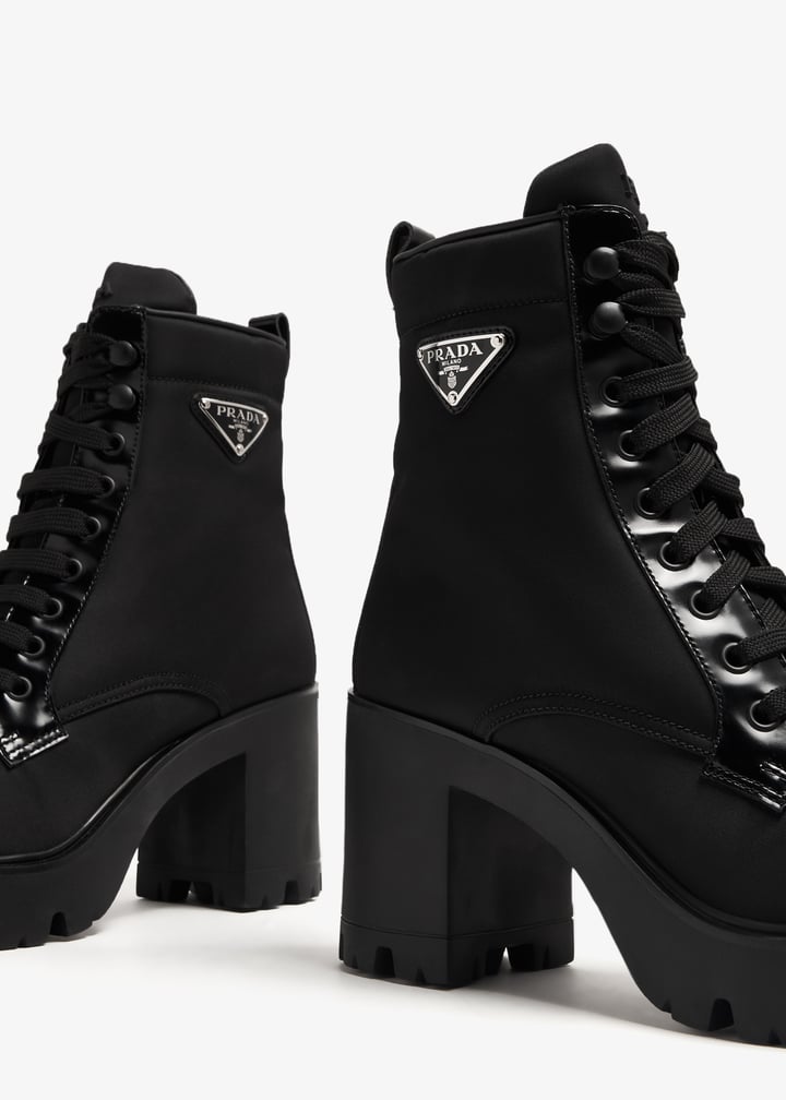 【PRADA】BIG SALE★LEATHER AND RE-NYLON ブーツ Prada Re-Nylon and Leather Booties | Saks Fifth Avenue