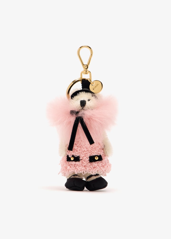 PRADA Teddy バッグチャーム ピンク Prada Teddy Bear Bag Charm with Metal Ring | Neiman Marcus