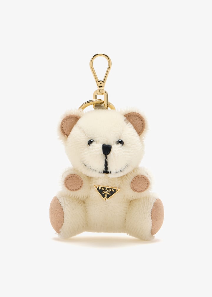 Prada Teddy bear key ring charm for Women - Cream in Oman | Level