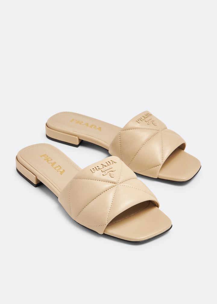 Quilted nappa leather sandals