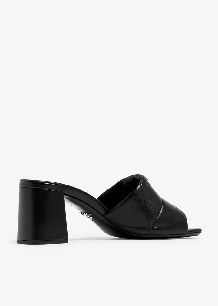 Prada Quilted nappa leather heeled sandals for Women - Black