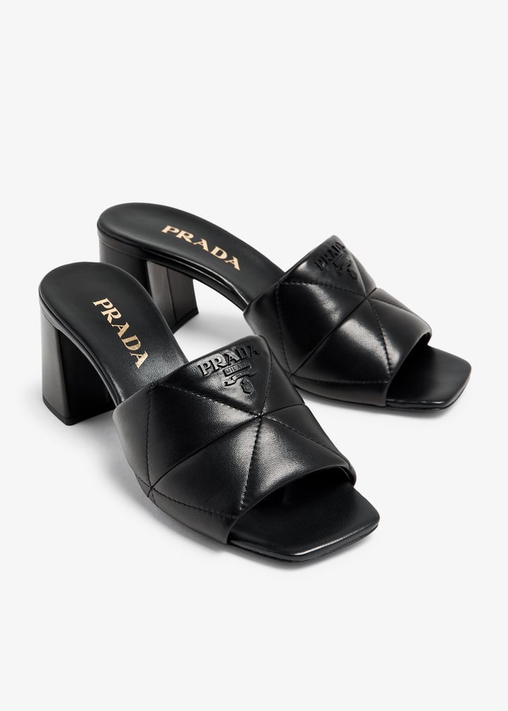 PRADA＊Quilted nappa leather heeled sandals サンダル＊送込 Prada Quilted Nappa Leather Platform Sandals | Saks Fifth Avenue