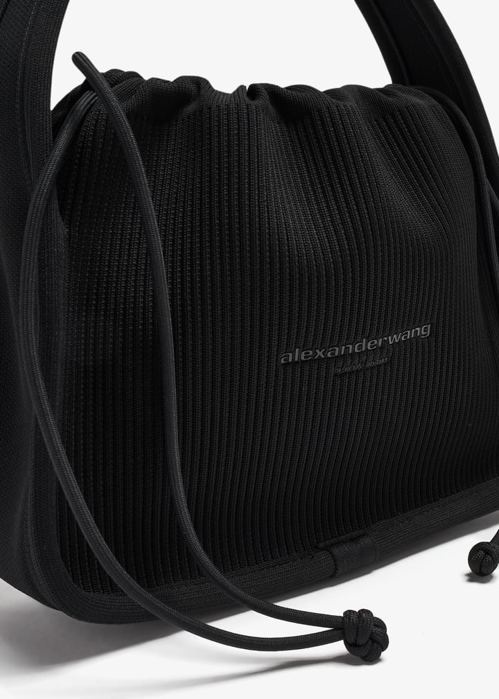 Alexander Wang ☆ブラック スモール Ryan バッグ RYAN SMALL BAG IN RIBBED KNIT in BLACK | alexanderwang®