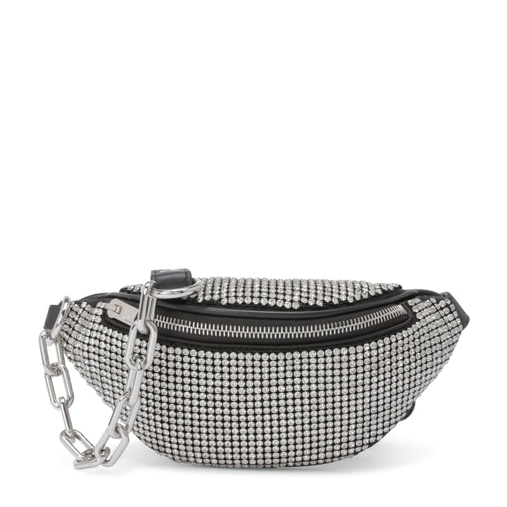 alexanderwang シルバー バッグ Alexander Wang // Silver & Black Leather Chastity Crossbody