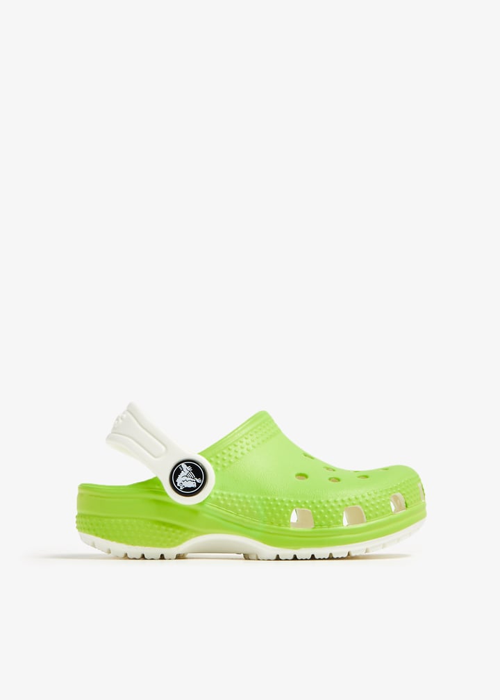 Crocs Classic Glow in the Dark clogs for Baby Green in KSA