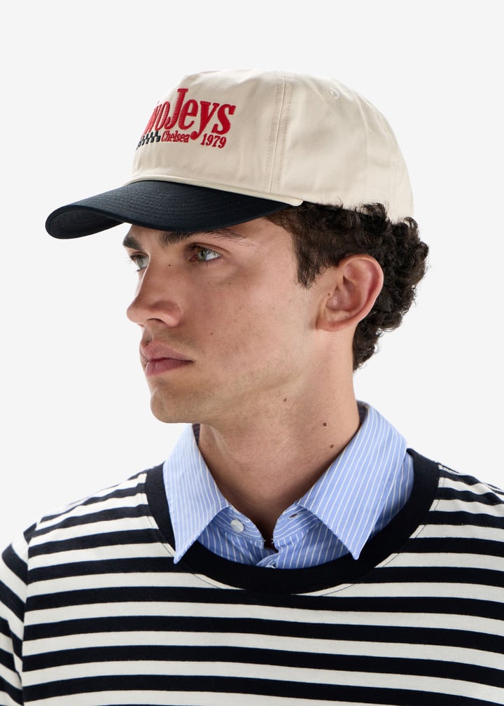 Twojeys Logo Racing cap for Men - Beige in UAE | Level Shoes
