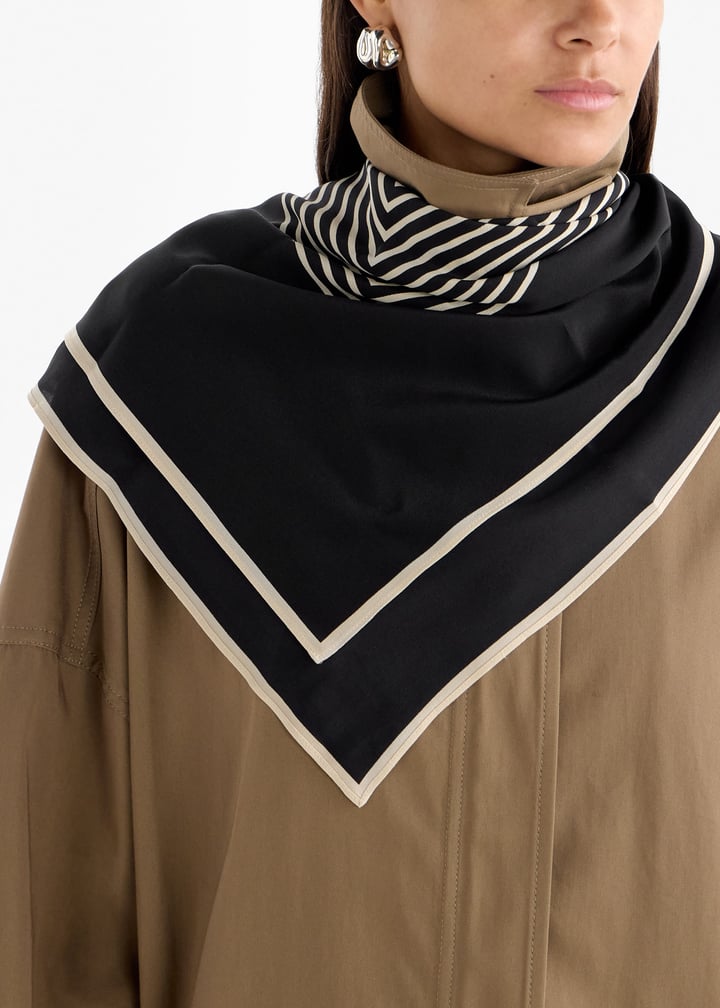 TOTEME Monogram scarf for Women - Black in UAE | Level Shoes