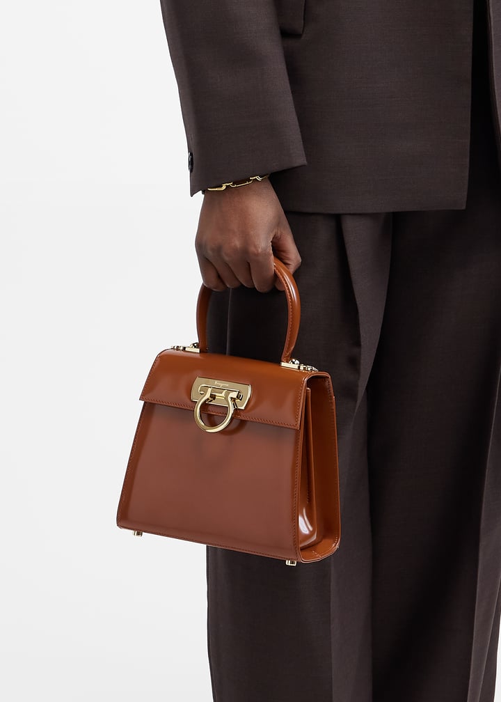 Ferragamo Iconic small top-handle bag for Women - Brown in