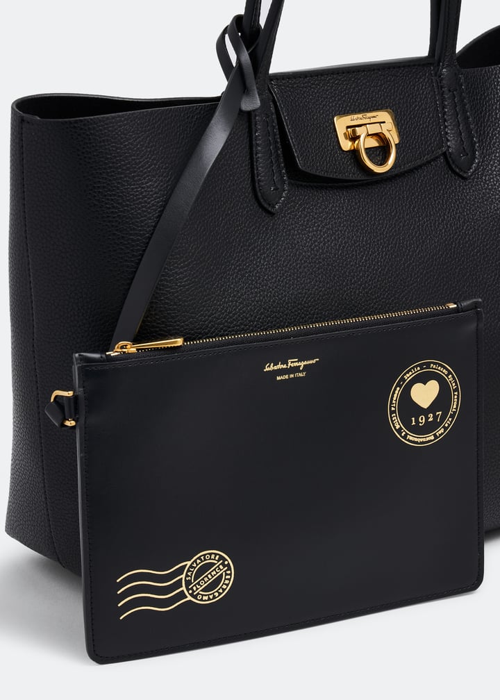 Ferragamo Gancini small tote bag for Women - Black in UAE