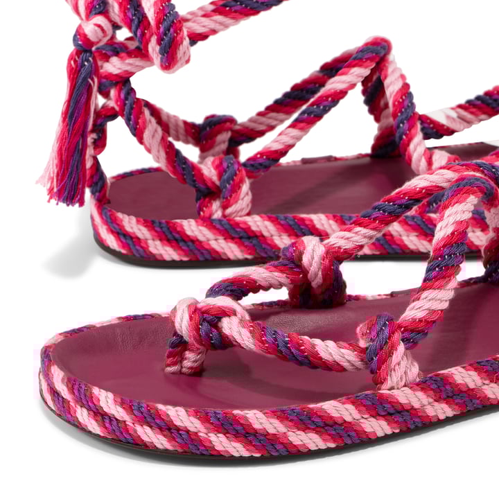 【関税・送料込み】ISABEL MARANT SANDALS BLUE PINK ROPE EROL ISABEL MARANT Erol Rope Sandals | Blue | FARFETCH