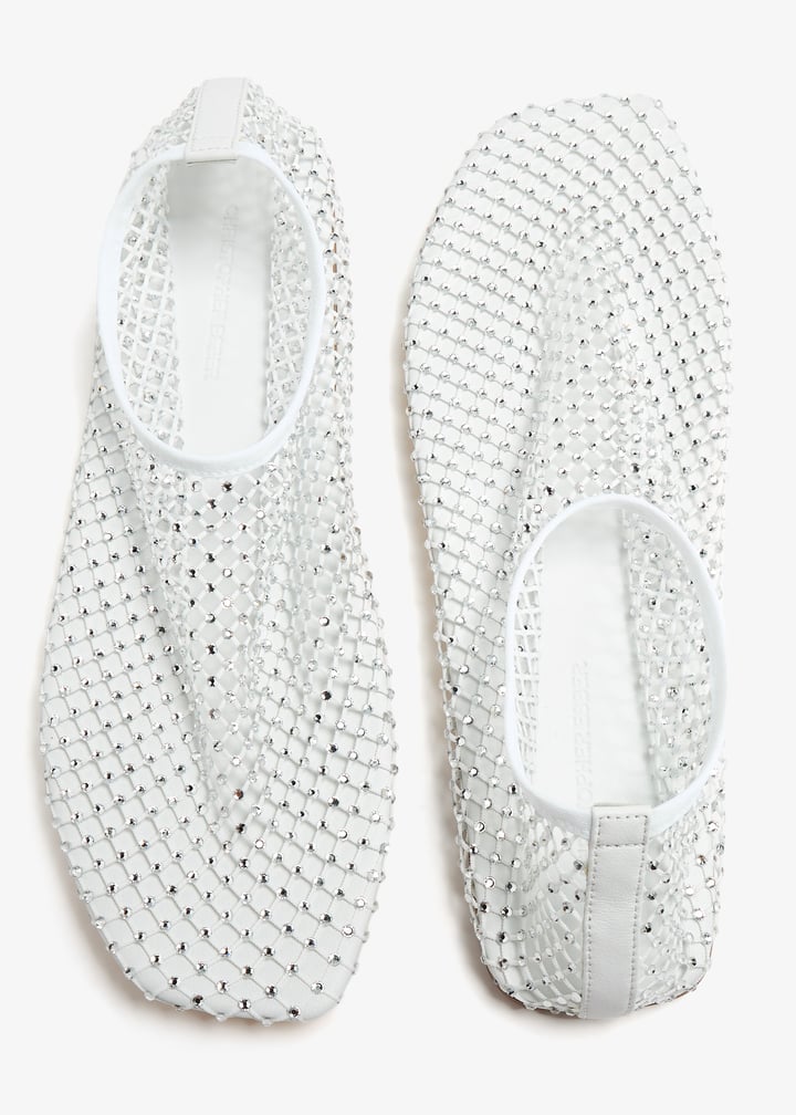 【税関/送料込】CHRISTOPHER ESBER ★ Tバーフラット Christopher Esber Embla beaded mesh flat ballerinas for