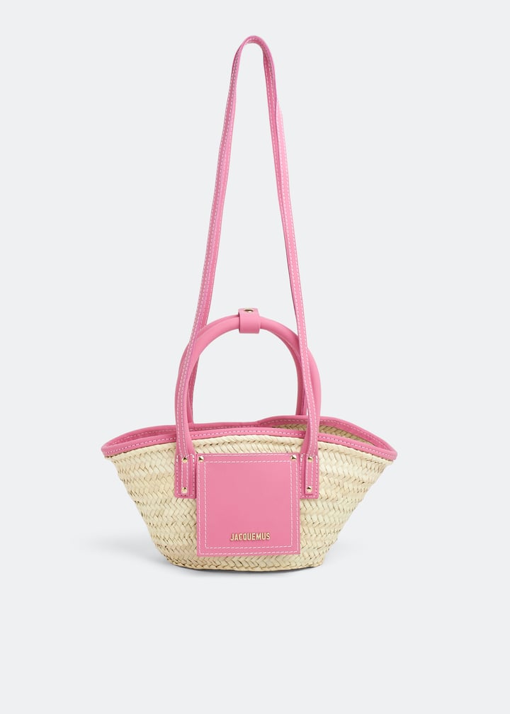 バッグ JACQUEMUS LE PETIT PAILLAGE NEON PINK Jacquemus Le Petit Panier Soli bag for Women - Pink in USA | Level