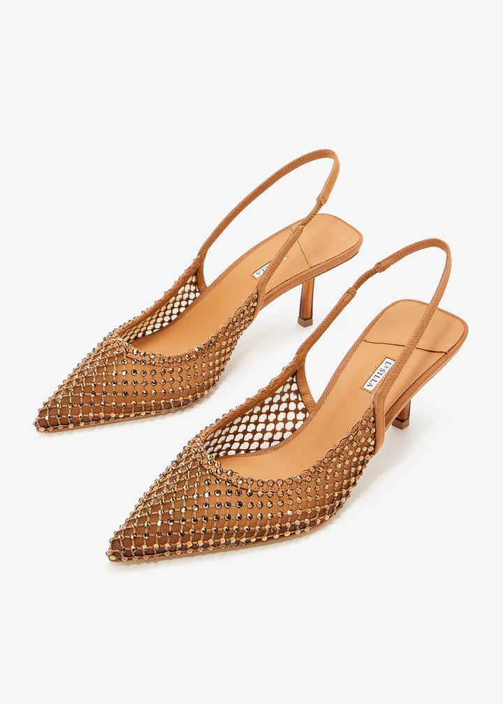 Le Silla Chanel Gilda slingback pumps for Women - Beige in