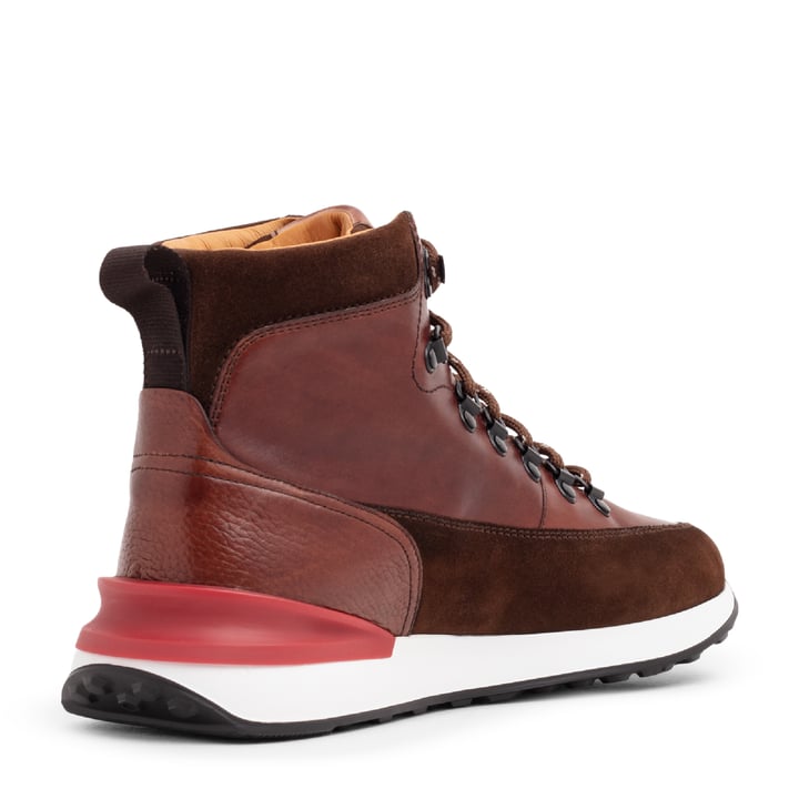 Magnanni Leather high-top sneakers for Men Burgundy in KSA