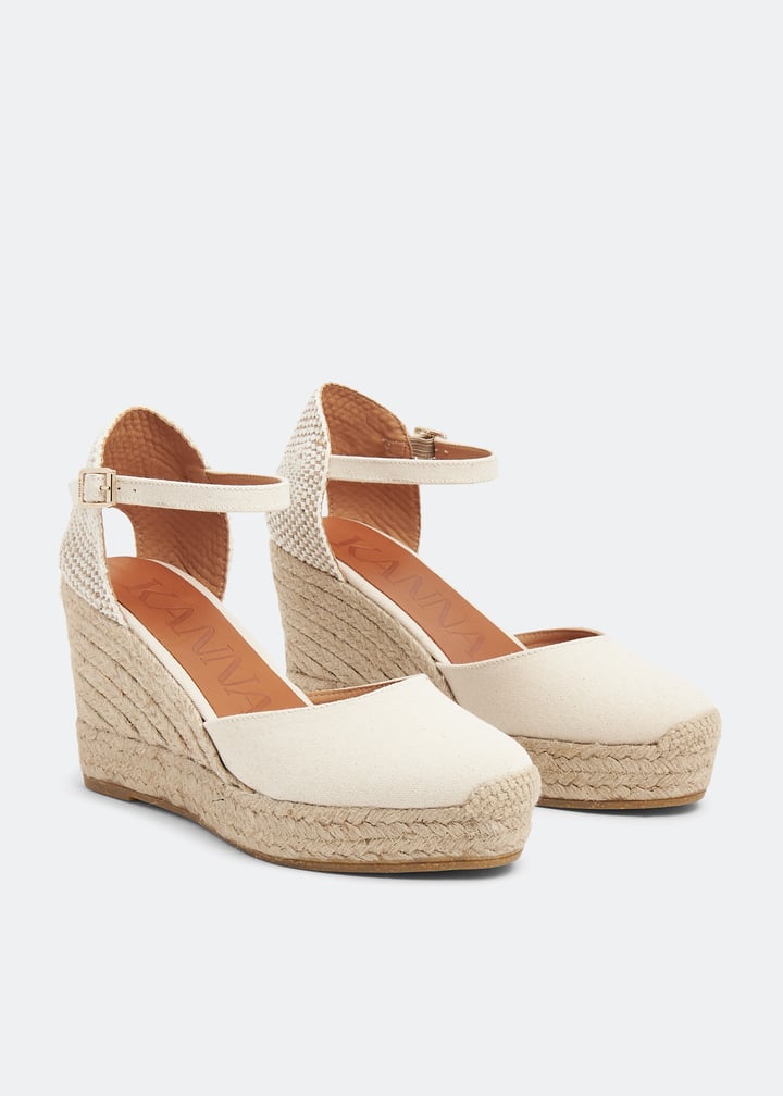 Kanna Canvas wedge espadrilles for Women Beige in KSA Level Shoes