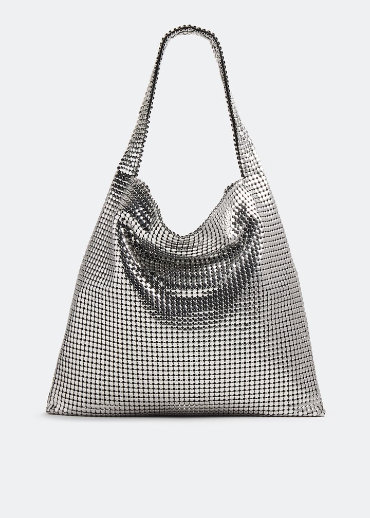 Rabanne Pixel XL mesh tote bag for Women - Silver in Kuwait