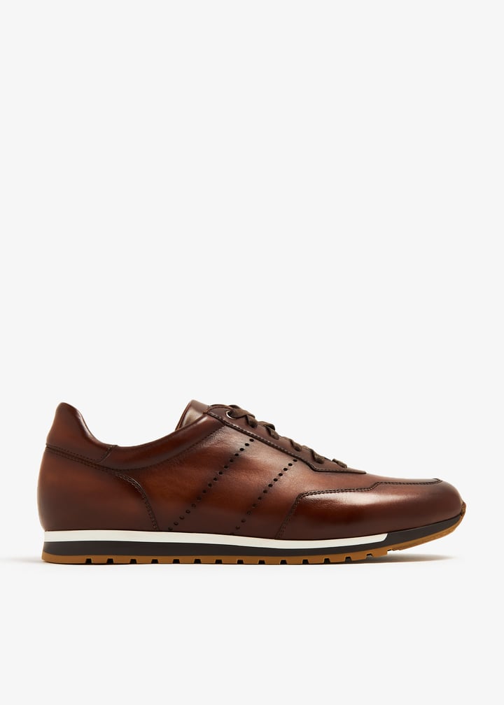 Magnanni Leather sneakers for Men Brown in UAE Level Shoes