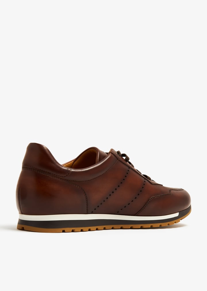 Magnanni Leather sneakers for Men - Brown in UAE | Level Shoes Magnanni Leather sneakers for Men - Brown in UAE | Level Shoes