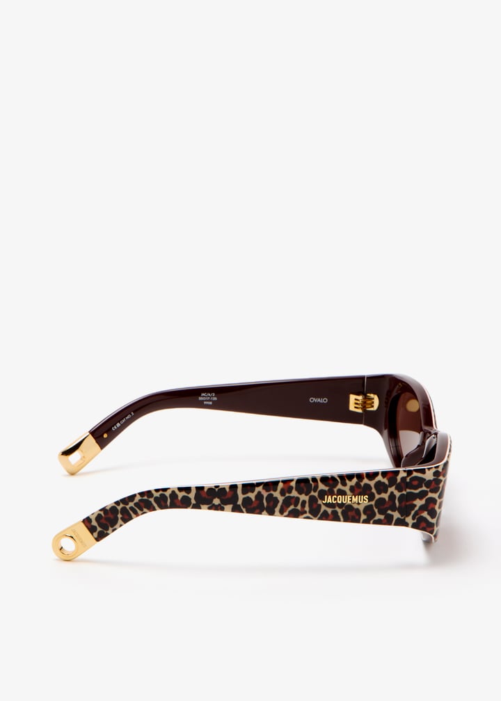 【関税＆送料込み】Jacquemus Sunglasses With Animal-Print F Jacquemus Les Lunettes Ovalo sunglasses for Women - Animal