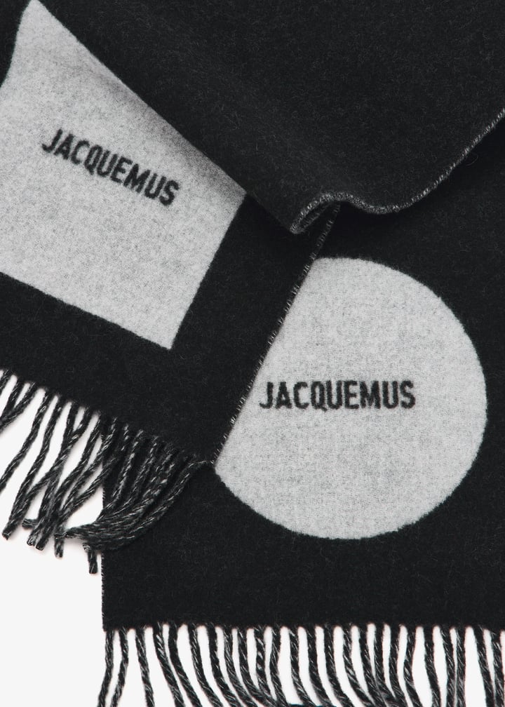 Jacquemus L'écharpe Rond Carré scarf for Women - Black in